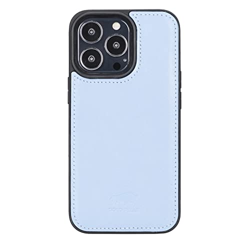 Solo Pelle Lederhülle für das iPhone 13 Pro in 6.1 Zoll Stanford Case Leder Hülle Ledertasche Backcover aus echtem Leder (Sierra Blau) von Solo Pelle