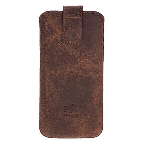 Solo Pelle Lederhülle kompatibel für das Apple iPhone XS Max Ledertasche (Vintage Braun) von Solo Pelle