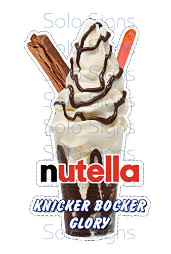 Nutella KBG Whippy Ice Cream Aufkleber – 16 cm hoch, Vinyl-Aufkleber von Solo Signs UK