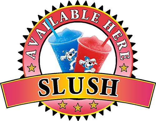Slush Sold Here Aufkleber – Sandwich Catering Schild Cafe Ice Cream Vinyl Aufkleber, Large 400 x 520mm von Solo Signs UK