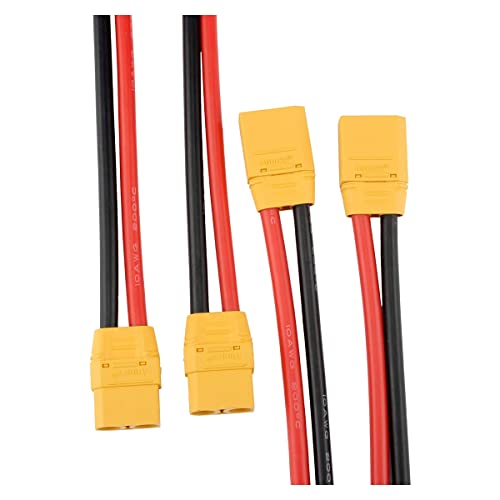 Amass XT90 Pigtails XT90 Draht XT 90 Stecker männlich und weiblich Stecker 150 mm 10AWG Silikondraht für RC Lipo Batterie FPV Racing Drohne … von SoloGood