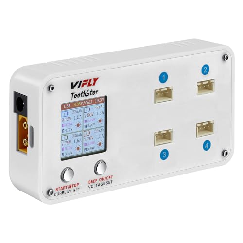 SoloGood VIFLY ToothStor 4 Port 2S Balance Ladegerät mit Speichermodus für RC FPV Freestyle Cinewhoop Drohne DIY Teile von SoloGood