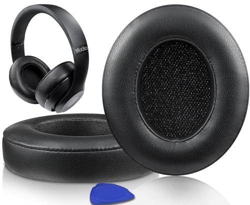 SoloWIT® Lammfell Ersatz Ohrpolster für Beats Studio 2 & Studio 3 kabelgebundene & kabellose Kopfhörer, Polster mit geräuschisolierendem Memory Schaumstoff, zusätzliche Dicke von SoloWIT