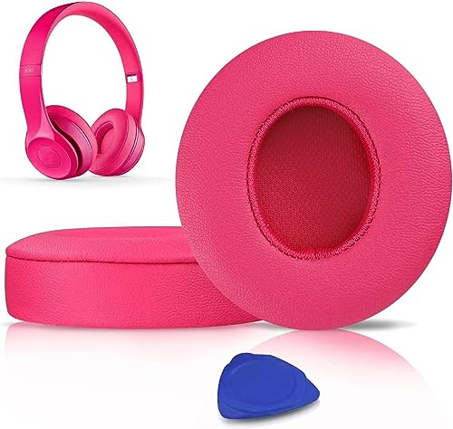 SoloWIT® Professionelle Ersatz Ohrpolster für Beats Solo 2 & Solo 3 Kabellose On-Ear Kopfhörer mit Weiches Proteinleder, Starkes Klebeband von SoloWIT