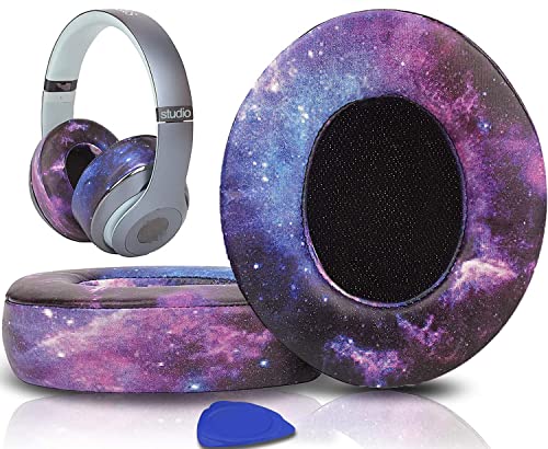 SoloWIT® professionelle Ersatz Ohrpolster für Beats Studio 2 & Studio 3 Kabellose & verdrahtete Over-Ear Kopfhörer mit weichem Proteinleder, Geräuschisolierung Memory-Schaum von SoloWIT