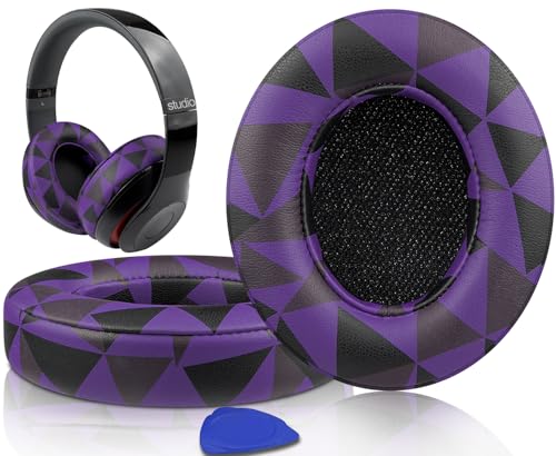 SoloWIT® professionelle Ersatz Ohrpolster für Beats Studio 2 & Studio 3 Kabellose & verdrahtete Over-Ear Kopfhörer mit weichem Proteinleder, Geräuschisolierung Memory-Schaum von SoloWIT