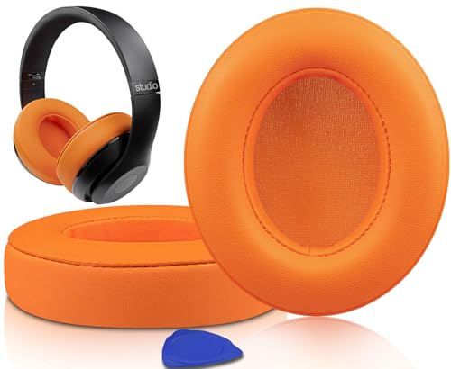 SoloWIT® professionelle Ersatz Ohrpolster für Beats Studio 2 & Studio 3 Kabellose & verdrahtete Over-Ear Kopfhörer mit weichem Proteinleder, Geräuschisolierung Memory-Schaum von SoloWIT