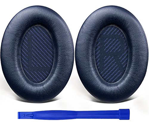 SoloWIT Ersatz Ohrpolster für Bose QuietComfort 35(QC35) & Quiet Comfort 35 II(QC35 ii) Kopfhörer,Ohrpolster mit weicherem Lammfell, Geräuschisolierungsschaum,zusätzliche Dicke(Brilliant Blau) von SoloWIT
