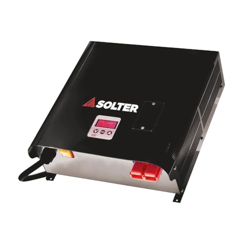 Solter SOLFLASH Professionelles Ladegerät und stabilisierte Stromversorgung, 140 A, 12 V, HF, kompatibel mit AGM, Gel, LFP, Lithium und Blei-Säure-Batterien, Showroom-Funktion, Werkstätten und Händler von Solter