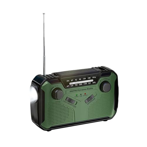 Solar Handkurbel Radio, AM/FM Tragbar Notfallradio mit 3000mAh Wiederaufladbare Batterie, USB Anschluss, Led Taschenlampe und 180° Drehbares Leselicht, SOS-Alarm Weltempfänger für Camping (Armeegrün) Solar Handkurbel Radio, AM/FM Tragbar Notfallradio mit 3000mAh Wiederaufladbare Batterie, USB Anschluss, Led Taschenlampe und 180° Drehbares Leselicht, SOS-Alarm Weltempfänger für Camping (Armeegrün) von Somerway