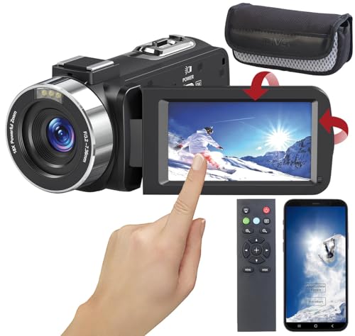 Somikon Videokamera: 8K-UHD-WLAN-Camcorder, IPS-Touchdisplay, 48 MP, 18-facher Zoom, App (8K Kamera, Videocamera, Nachtsichtgerät) von Somikon