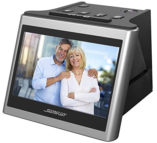 Somikon Dia Projektor: Stand-Alone-Dia- & Negativscanner, 5"/12,5 cm IPS-Display, 22 MP, HDMI (Diascan, Diascanner mit Display, diascaner) von Somikon