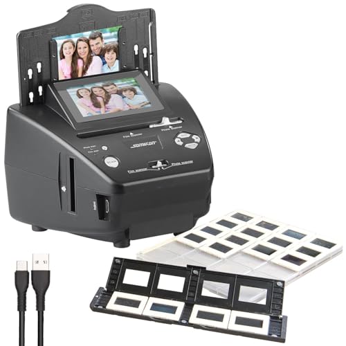 Somikon Diascanner: Foto-, Dia- & Negativscanner m. Display, ganz ohne PC, 2850 DPI, 20 MP (Photoscanner, Dias Scanner, diascaner) von Somikon