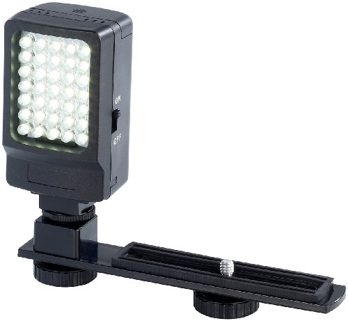 Somikon Kamera Licht: Foto- & Videoleuchte, 35 Tageslicht-LEDs, 2,2 Watt, 250 Lumen, 5.600 K (Videolampe, Foto-Lampe, Beleuchtung) von Somikon