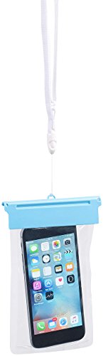 Somikon wasserdichte Handyhülle: wasserdichte Universal-Tasche für iPhone & Smartphone bis 12,2cm/4,8" (Handytasche wasserdicht, Handyhülle mit Kordel, Handytaschen) von Somikon