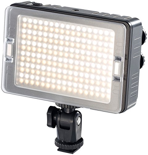 Somikon Fotoleuchten: Foto- und Videoleuchte FVL-720.d mit 204 LEDs, 3.200-5.500 K (Filmleuchte, Photoleuchte, Blitzschiene) von Somikon