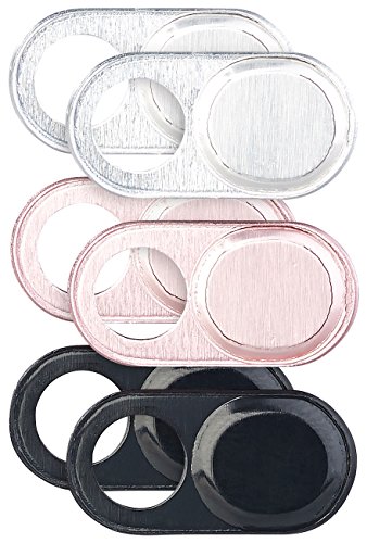 Somikon kompatibel mit iMac Kamera Abdeckung: 6er-Set Webcam-Aluminium-Abdeckung für Laptops & Co., selbstklebend (Kameraabdeckung kompatibel mit iMac, MacBook Kamera Abdeckung, Sichtschutz) von Somikon