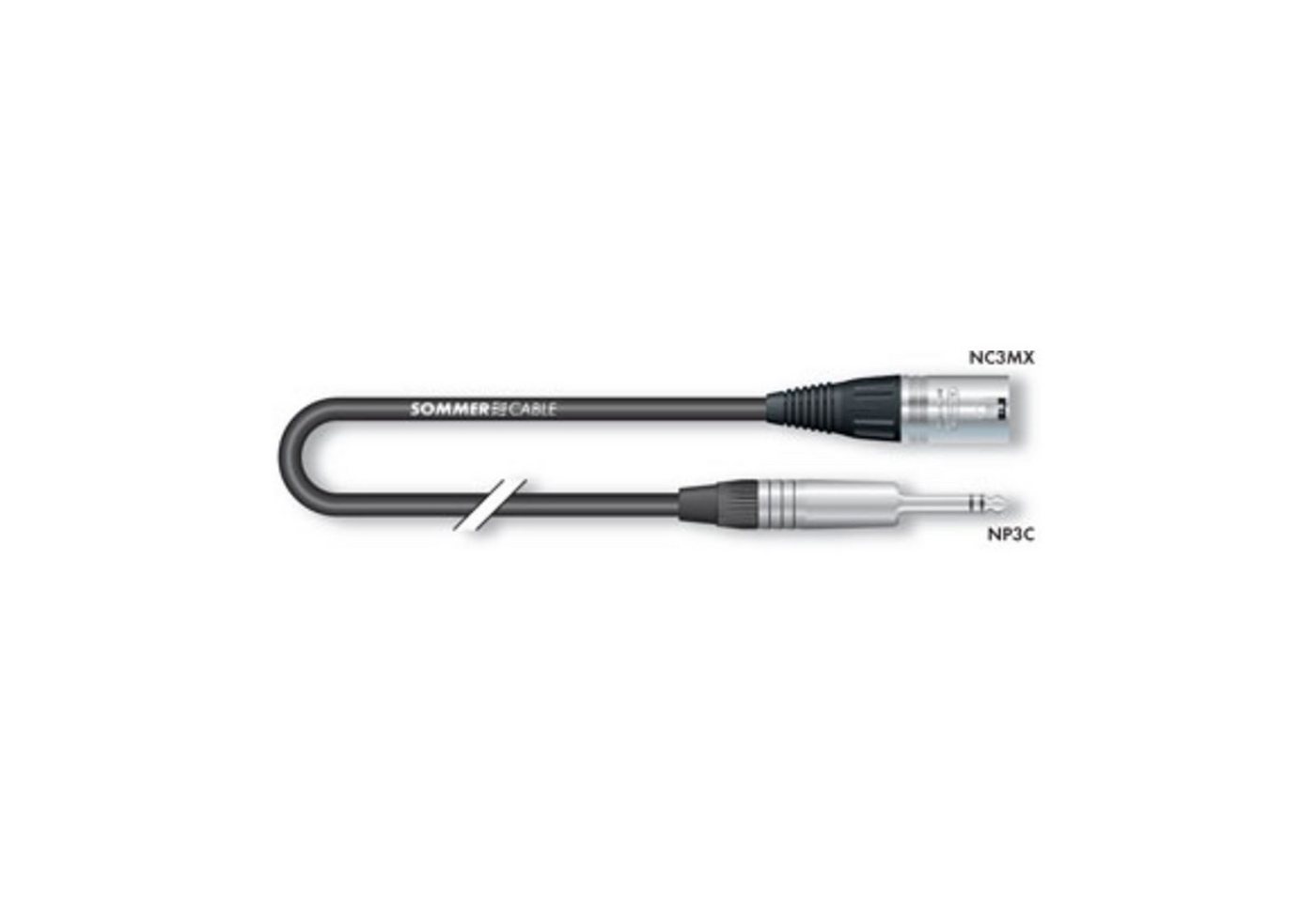 Sommer Cable Audio-Kabel, SG04-0050-SW Stage 22 Mikrofonkabel 0,5 m - Mikrofonkabel von Sommer Cable