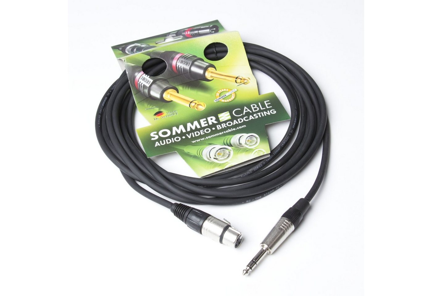 Sommer Cable Audio-Kabel, SG05-0050-SW Stage 22 Mikrofonkabel 0,5m - Mikrofonkabel von Sommer Cable