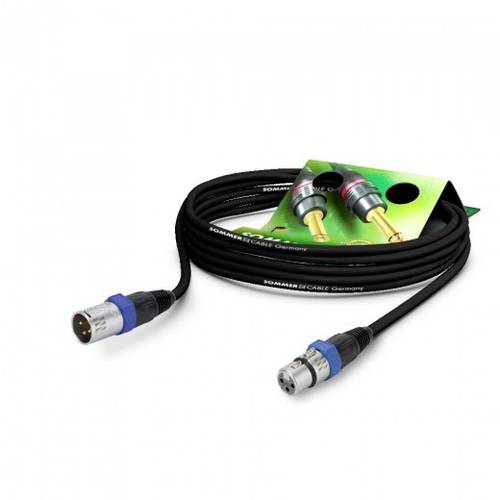 Sommer Cable GA1B-0250-SW-BL XLR Anschlusskabel [1x XLR-Buchse 3 polig - 1x XLR-Stecker 3 polig] 2.5 von Sommer Cable