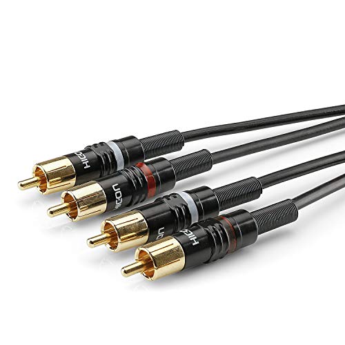 Sommer Cable Basic+ 3,0m Cinch Audiokabel OFC geschirmt Stereo Cinchkabel mit HICON HI-CM03 RCA Stecker 300cm - HBP-C2-0300 Sommer Cable Basic+ 3,0m Cinch Audiokabel OFC geschirmt Stereo Cinchkabel mit HICON HI-CM03 RCA Stecker 300cm - HBP-C2-0300 von Sommer Cable