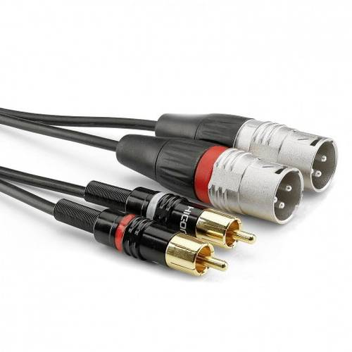 Sommer Cable HBP-M2C2-0060 Audio Adapterkabel [2x Cinch-Stecker - 2x XLR-Stecker 3 polig] 0.60m Schw von Sommer Cable