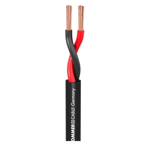 Sommer Cable - Lautsprecherkabel Meridian Mobile SP240 für Beschallung und Festinstallation, 2 x 4,00 mm², PVC Ø 9,50 mm, schwarz (5m) von Sommer Cable
