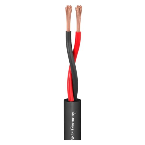 Sommer Cable Lautsprecherkabel Meridian SP225 (2 x 2,5 mm²), OFC-Kupfer, Schwarz (5 m), 425-0051 von Sommer Cable