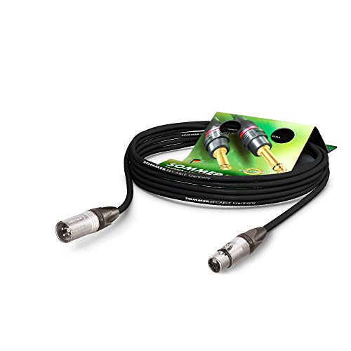 Sommer Cable Microphone The Source MKII Highflex with XLR 3-polig male Neutrik NC3MXX / XLR 3-polig weiblich Neutrik NC3FXX, mit Klettbland, Schwarz 3m Schwarz von Sommer Cable