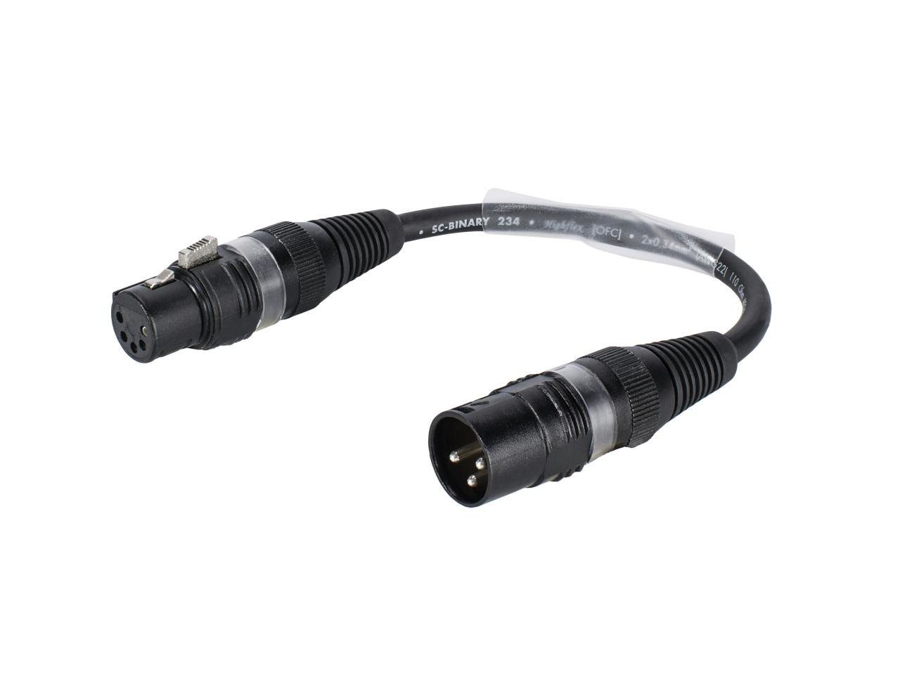 Sommer Cable SOMMER CABLE Adapterkabel 3pol XLR(M)/5pol XLR(F) sw Audio-Adapter, 15,00 cm von Sommer Cable