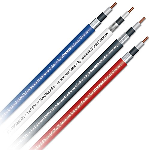 Sommer Cable TRICONE ® XXL 1 x 0,50 mm² OFC Gitarren- Instrumentenkabel LLC (5m, weiß) von Sommer Cable