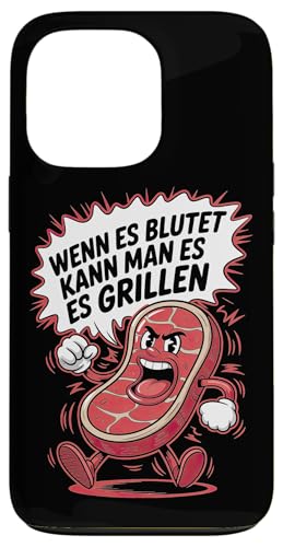 Wenn Es Blutet Kann Man Es Grillen Fleisch Sommer Hülle für iPhone 13 Pro von Sommer Grillen Fleisch Party BBQ Fun
