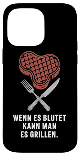 Wenn Es Blutet Kann Man Es Grillen Fleisch Sommer Hülle für iPhone 14 Pro Max Wenn Es Blutet Kann Man Es Grillen Fleisch Sommer Hülle für iPhone 14 Pro Max von Sommer Grillen Fleisch Party BBQ Fun