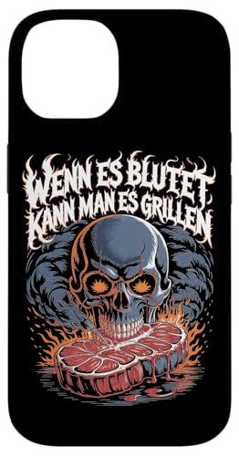 Wenn Es Blutet Kann Man Es Grillen Fleisch Sommer Hülle für iPhone 14 von Sommer Grillen Fleisch Party BBQ Fun