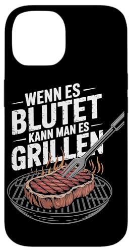 Wenn Es Blutet Kann Man Es Grillen Fleisch Sommer Hülle für iPhone 14 Wenn Es Blutet Kann Man Es Grillen Fleisch Sommer Hülle für iPhone 14 von Sommer Grillen Fleisch Party BBQ Fun
