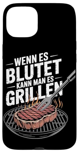 Wenn Es Blutet Kann Man Es Grillen Fleisch Sommer Hülle für iPhone 15 Plus Wenn Es Blutet Kann Man Es Grillen Fleisch Sommer Hülle für iPhone 15 Plus von Sommer Grillen Fleisch Party BBQ Fun