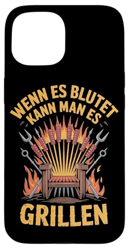 Wenn Es Blutet Kann Man Es Grillen Fleisch Sommer Hülle für iPhone 15 Wenn Es Blutet Kann Man Es Grillen Fleisch Sommer Hülle für iPhone 15 von Sommer Grillen Fleisch Party BBQ Fun