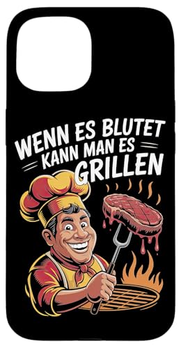 Wenn Es Blutet Kann Man Es Grillen Fleisch Sommer Hülle für iPhone 15 Wenn Es Blutet Kann Man Es Grillen Fleisch Sommer Hülle für iPhone 15 von Sommer Grillen Fleisch Party BBQ Fun