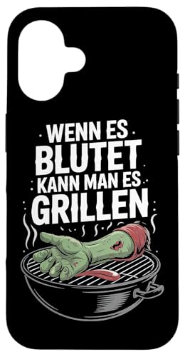Wenn Es Blutet Kann Man Es Grillen Fleisch Sommer Hülle für iPhone 16 Wenn Es Blutet Kann Man Es Grillen Fleisch Sommer Hülle für iPhone 16 von Sommer Grillen Fleisch Party BBQ Fun