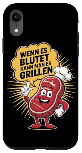 Wenn Es Blutet Kann Man Es Grillen Fleisch Sommer Hülle für iPhone XR Wenn Es Blutet Kann Man Es Grillen Fleisch Sommer Hülle für iPhone XR von Sommer Grillen Fleisch Party BBQ Fun