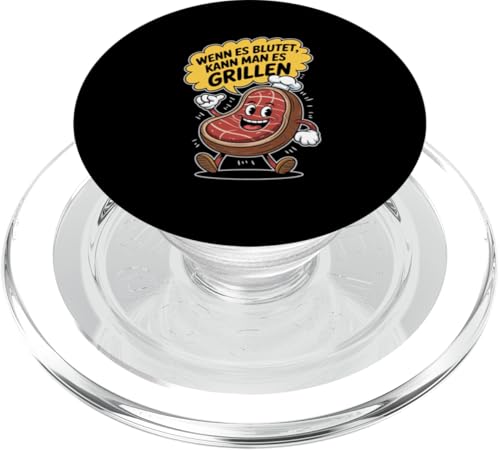 Wenn Es Blutet Kann Man Es Grillen Fleisch Sommer PopSockets PopGrip für MagSafe Wenn Es Blutet Kann Man Es Grillen Fleisch Sommer PopSockets PopGrip für MagSafe von Sommer Grillen Fleisch Party BBQ Fun