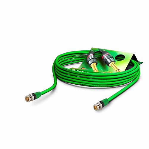 SOMMER CABLE 50m 6G- 3G- SDI Video-Patchkabel HD-SDI (HDTV) SC-Vector 0.8/3.7 1x 0,80 mm² - Stecker BNC NEUTRIK RearTwist - VTGX-5000-GN-GN von Sommer Cable