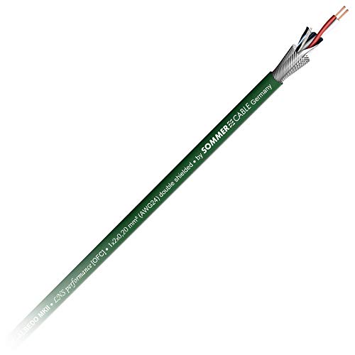 Sommer Cable NF- Audiokabel/Phonokabel 2x 0,20 mm² SC Albedo MKII grün symmetrisch OFC HIGH END HiFi Meterware ab 1m - 800-0104 von Sommer Cable
