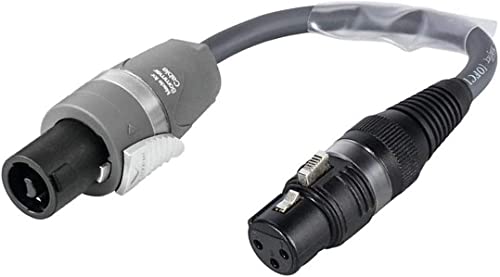 SOMMER CABLE Cable Adapter XLR weiblich 3pol auf Speakon 2pol Stecker für Lautsprecher-Kabel ROAD-ADAPTER - MEGWU225-0020-GR schwarz von SommerCable