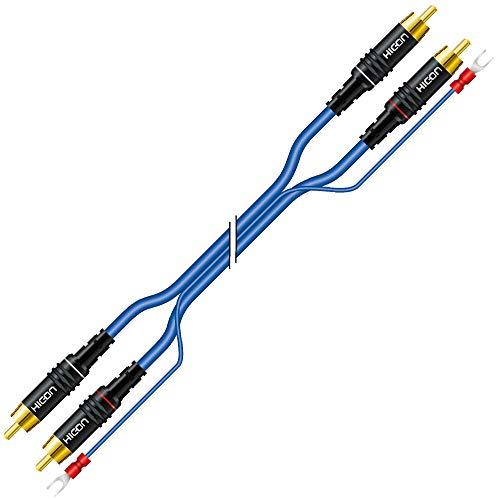 SOMMER CABLE Phonokabel Cinch NF- Kabel Sinus Control mit Erdungsleitung und Gabelschuh - SS81-0500 von SommerCable