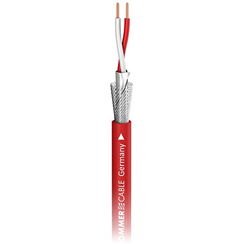 SOMMER CABLE SC GOBLIN OFC 2 x 0,14mm² geschirmt Mikrofonkabel Patchkabel Meterware (rot) - 200-0353 von SommerCable