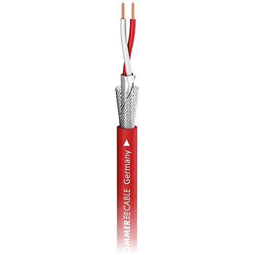 Sommer Cable SC GOBLIN OFC 2 x 0,14mm² geschirmt Mikrofonkabel Patchkabel Meterware (rot) - 200-0353 von Sommer Cable