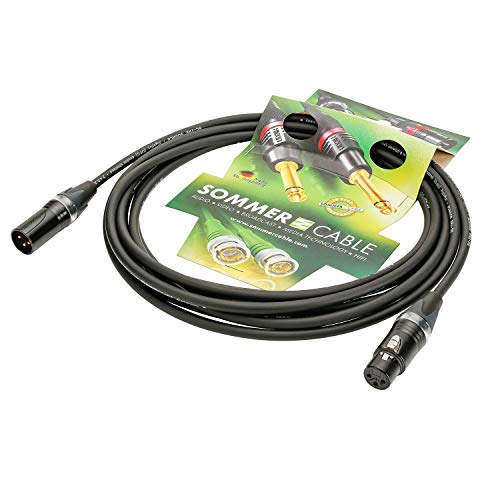 Sommer Cable 10m Mikrofonkabel Highflex SC-Source MKII 2x 0,25 mm² - XLR male / XLR female NEUTRIK - SCN9-1000-SW - 32,8 ft von SommerCable