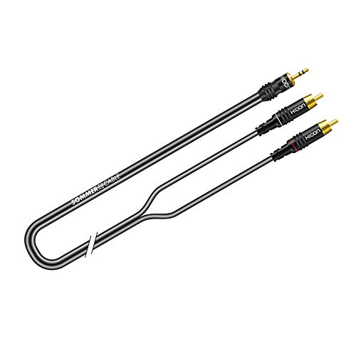 Sommer Cable 2,5m Miniklinke 3,5mm auf Cinchkabel Stereo-Adapterkabel RCA SC-Onyx 2025 | ON2A-0250-SW von SommerCable