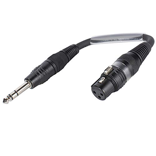 Sommer Cable Adapterkabel 6,3mm Klinke 3-pol male auf XLR 3-pol female 15cm HICON Stecker | SGFGU0015-SW von SommerCable